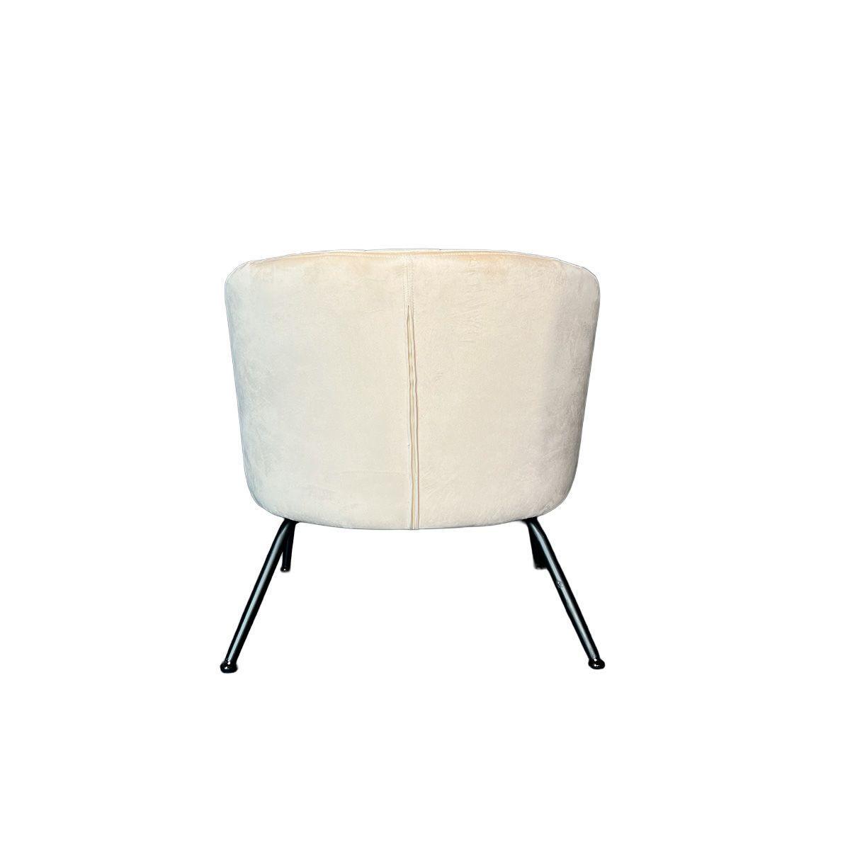Poltrona Jacob Tela Beige Estructura Met lica Negra-4