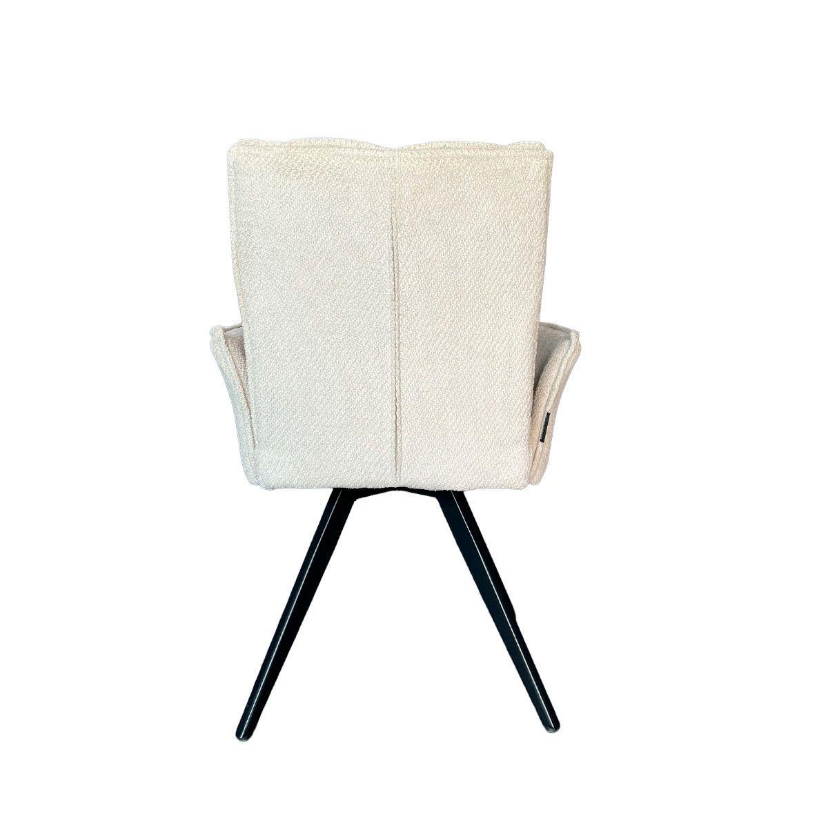 Silla Giratoria Preston Con Brazos Tela Beige 66X63X92 Cm -4