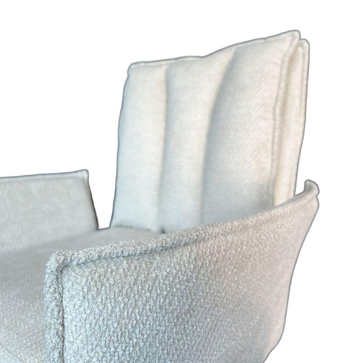 Silla Giratoria Preston Con Brazos Tela Beige 66X63X92 Cm -6