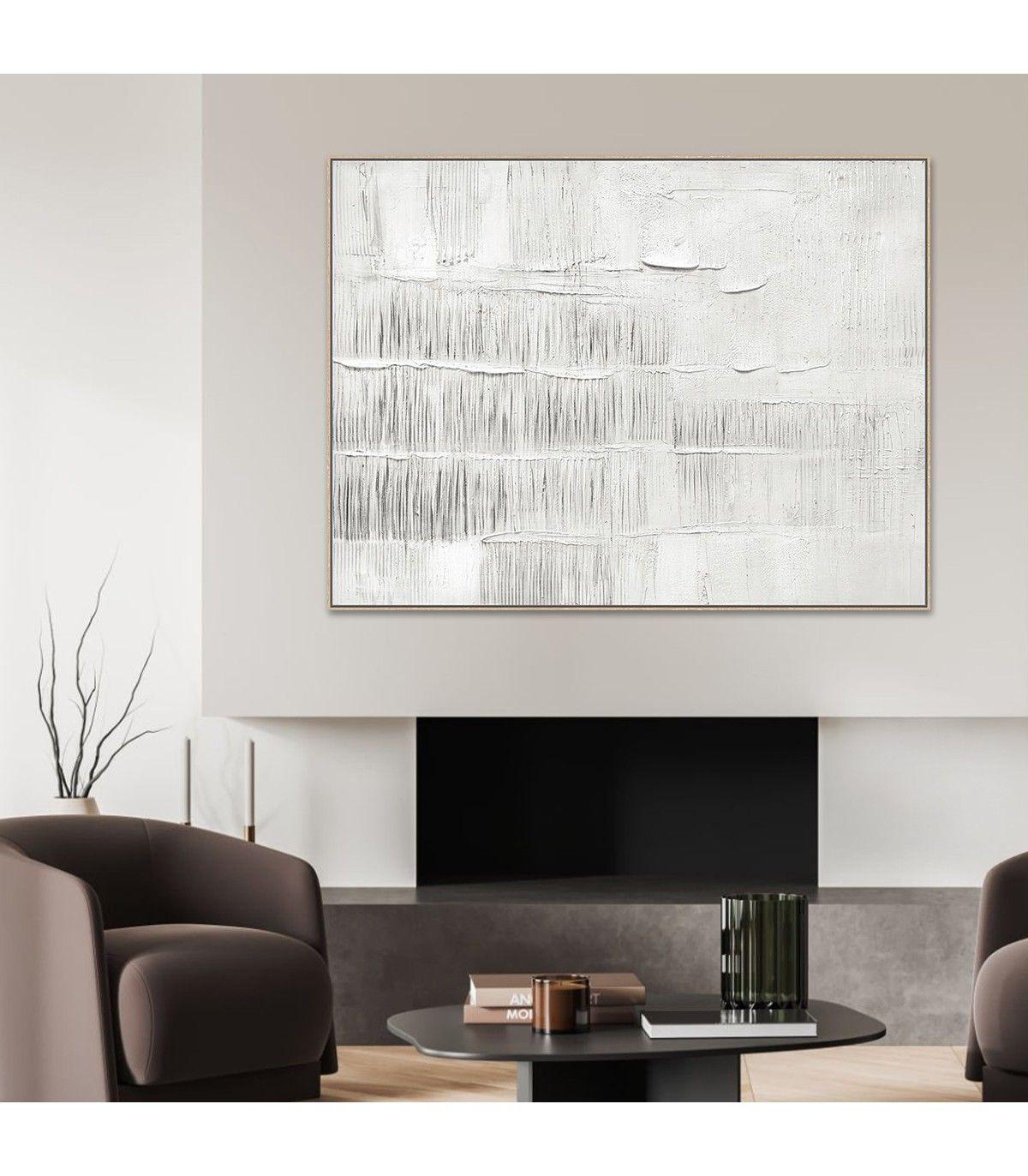 Cuadro Decorativo La Cerca Canvas HD Pintado a Mano Marco Caramelo 90x120 cm -1
