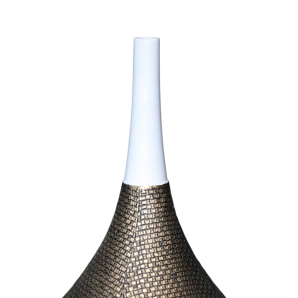 ADORNO LIBANES COBRE/BLANCO POLIRESINA 25 x 25 x 44 CM-2