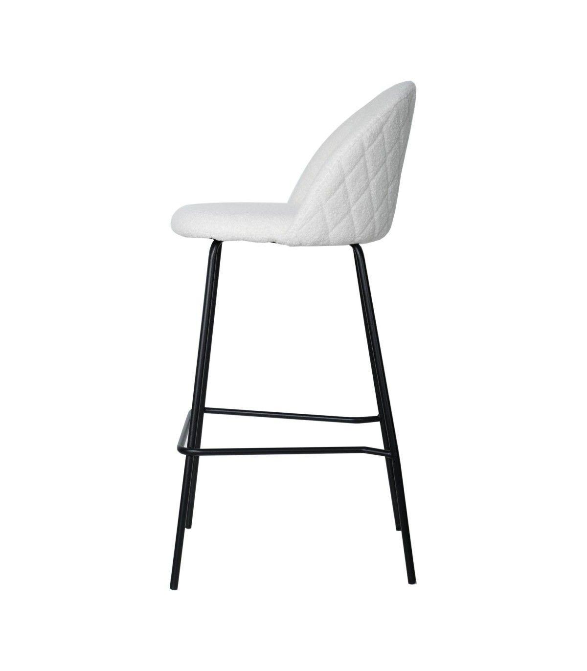 Silla de Bar Baker Velvet Blanca-2