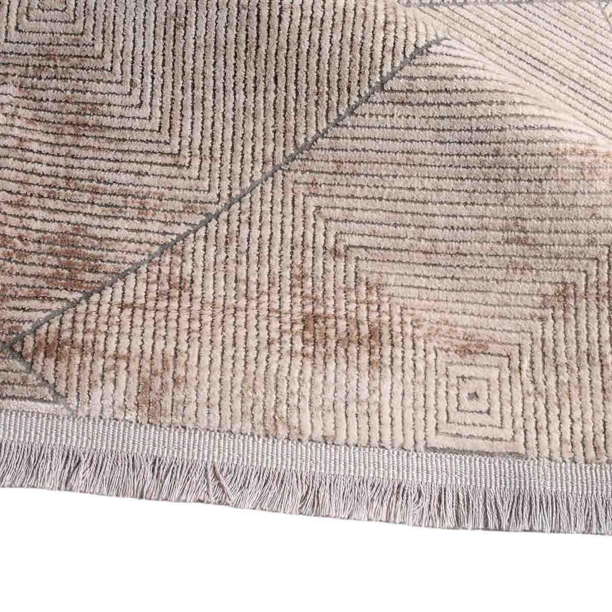 Alfombra Rectangular Poliéster Mazzini Gris con Blanco 200 x 290 cm -2