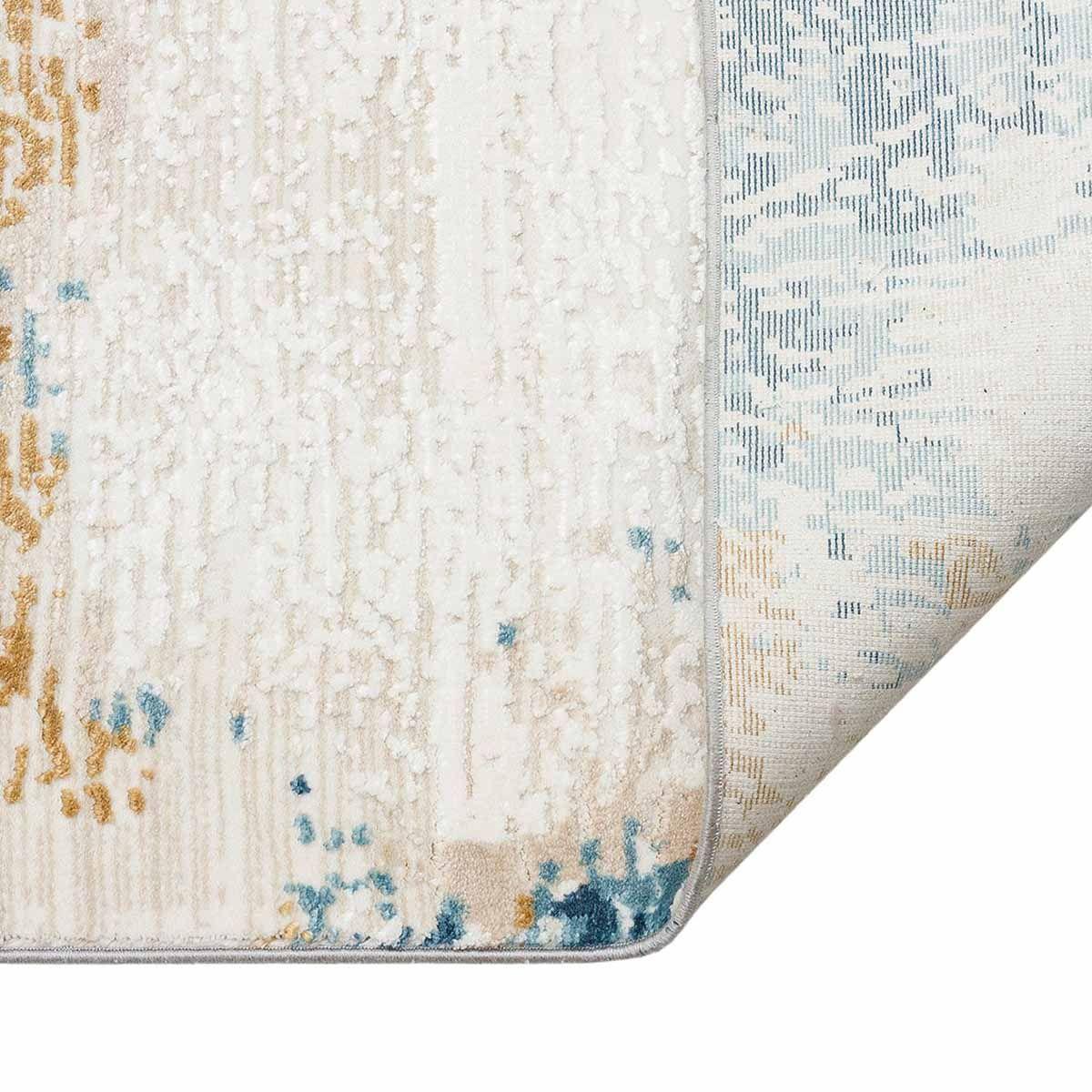 Alfombra Turca Perre015 Rectangular Poliéster Crema y Azul 200 x 290 cm-2