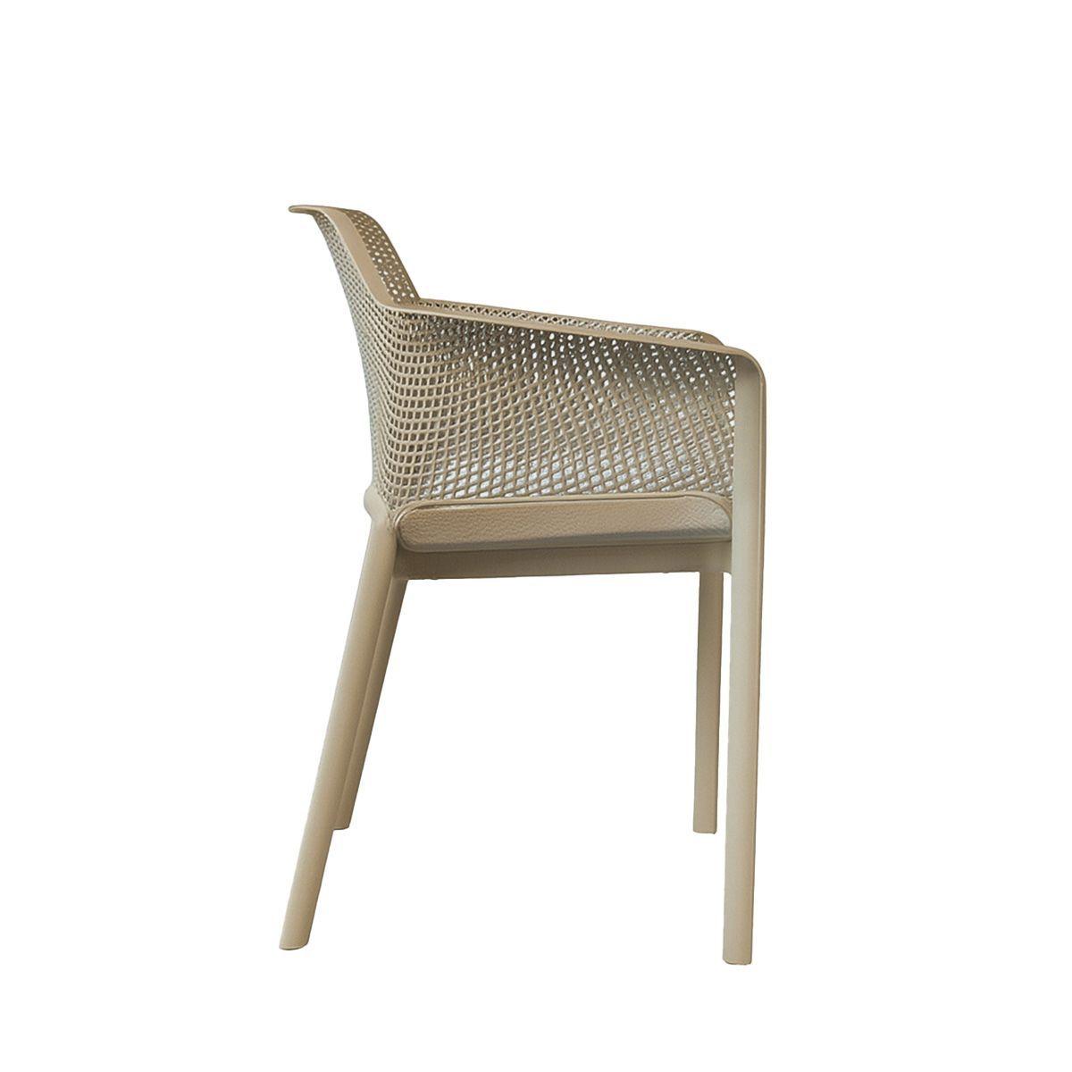 Silla Moira Con Brazos Poliuretano Beige 59 x 59 x 80 cm-2