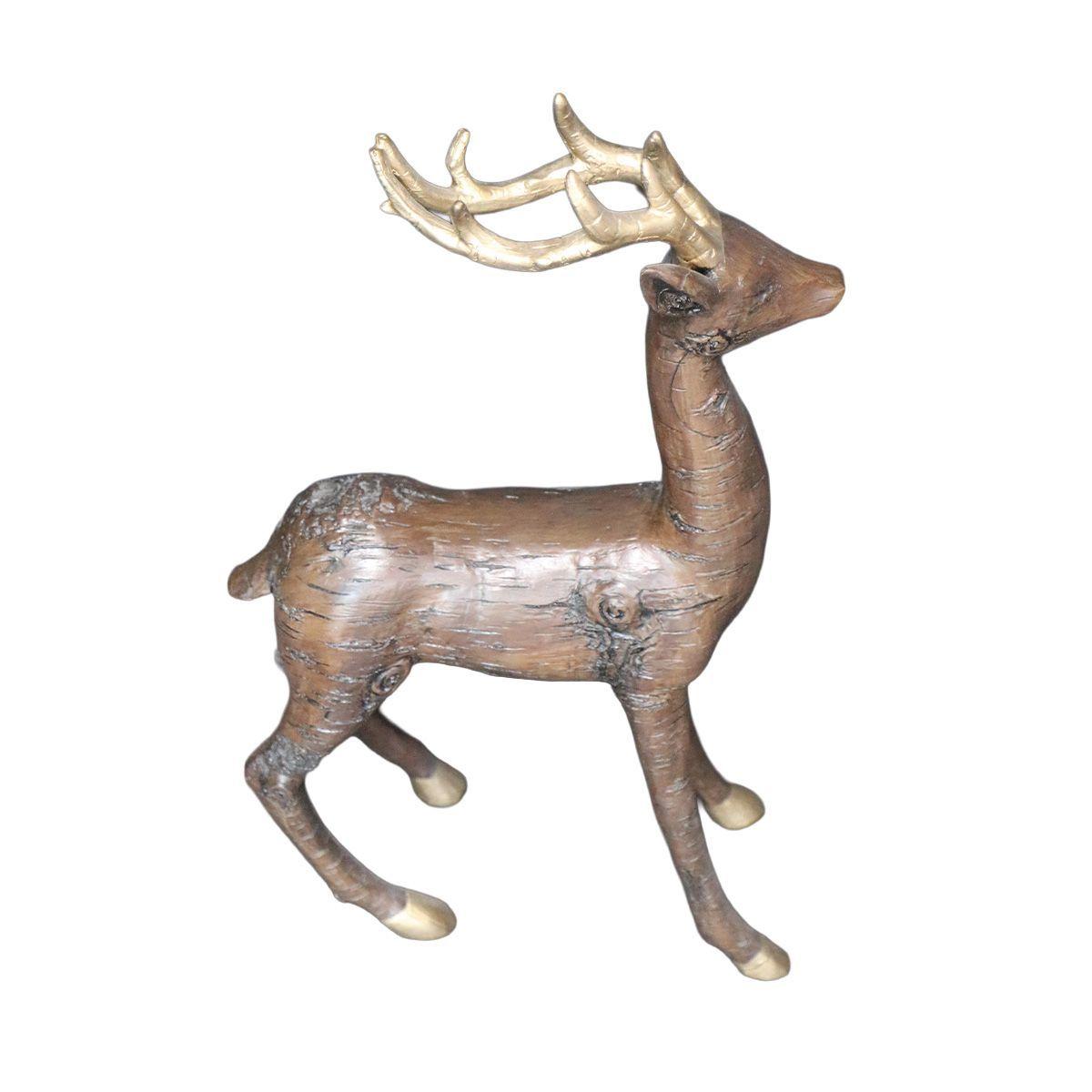 ADORNO VENADO BAMBI PARADO POLIRESINA COÑAC 24,5 x 11,5 x 46,5 CM-2