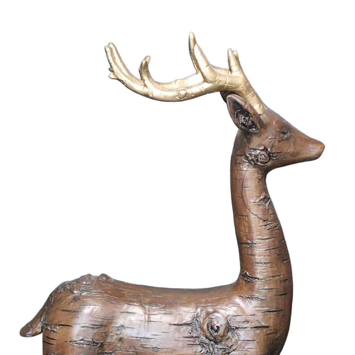 ADORNO VENADO BAMBI PARADO POLIRESINA COÑAC 24,5 x 11,5 x 46,5 CM-3