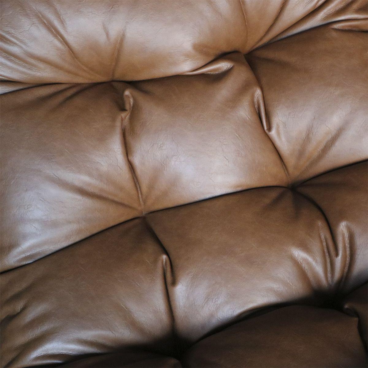 Poltrona Tahai en Ecocuero Café Caramelo  90x118x93 cm -5