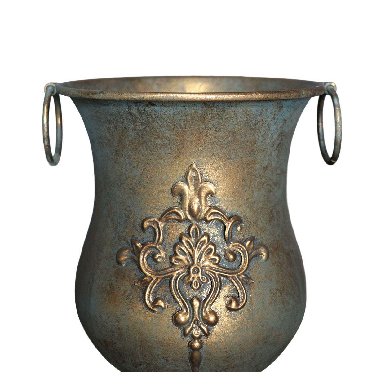 COPÓN LAURENT DORADO DECORATIVO EN POLIRESINA 22 × 20,5 × 29 CM-2