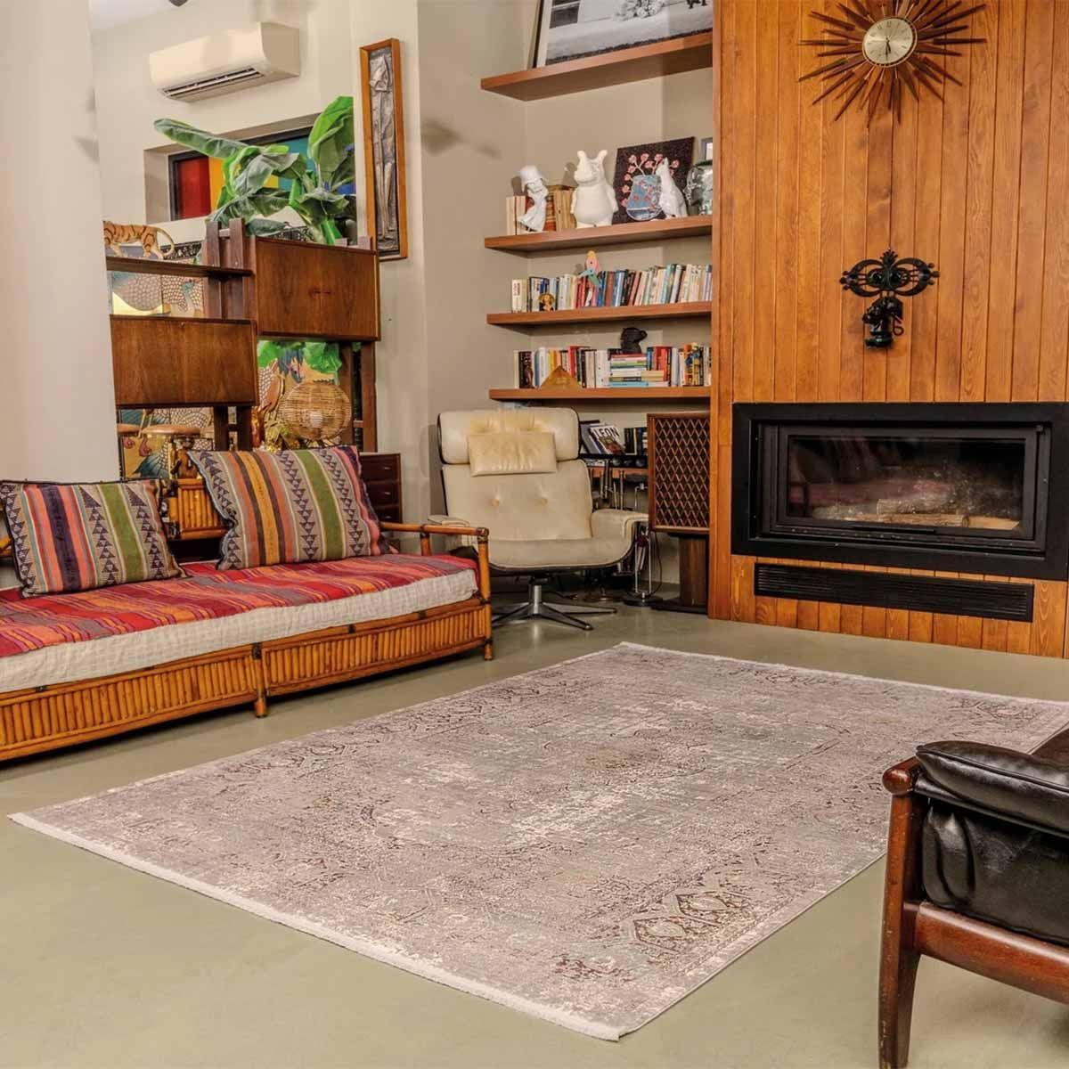 Alfombra Turca Modern04 Rectangular Poliéster Beige 200 x 290 cm-1