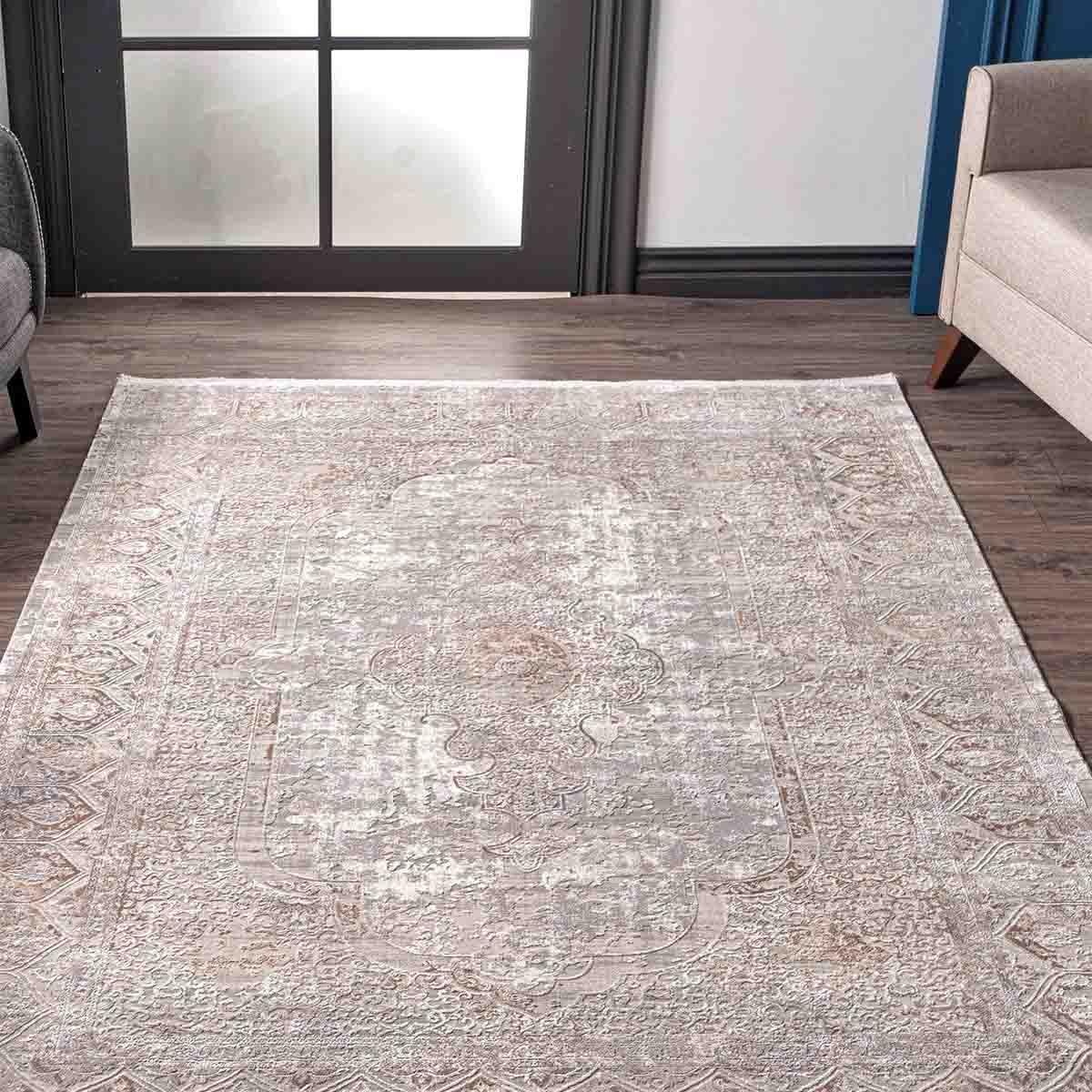 Alfombra Turca Modern04 Rectangular Poliéster Beige 200 x 290 cm-5