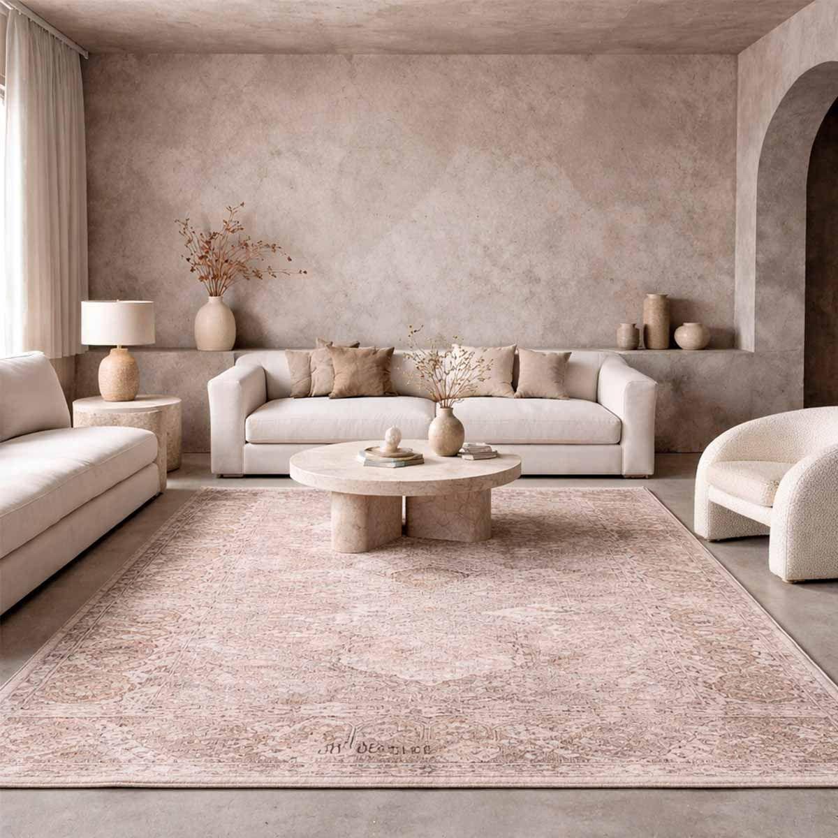 Alfombra Turca Modern04 Rectangular Poliéster Beige 200 x 290 cm-6