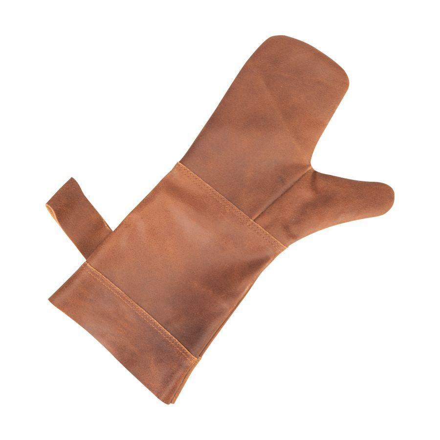 Set Parrillero Premium en Cuero Cognac con Mitón y Tenazas-2