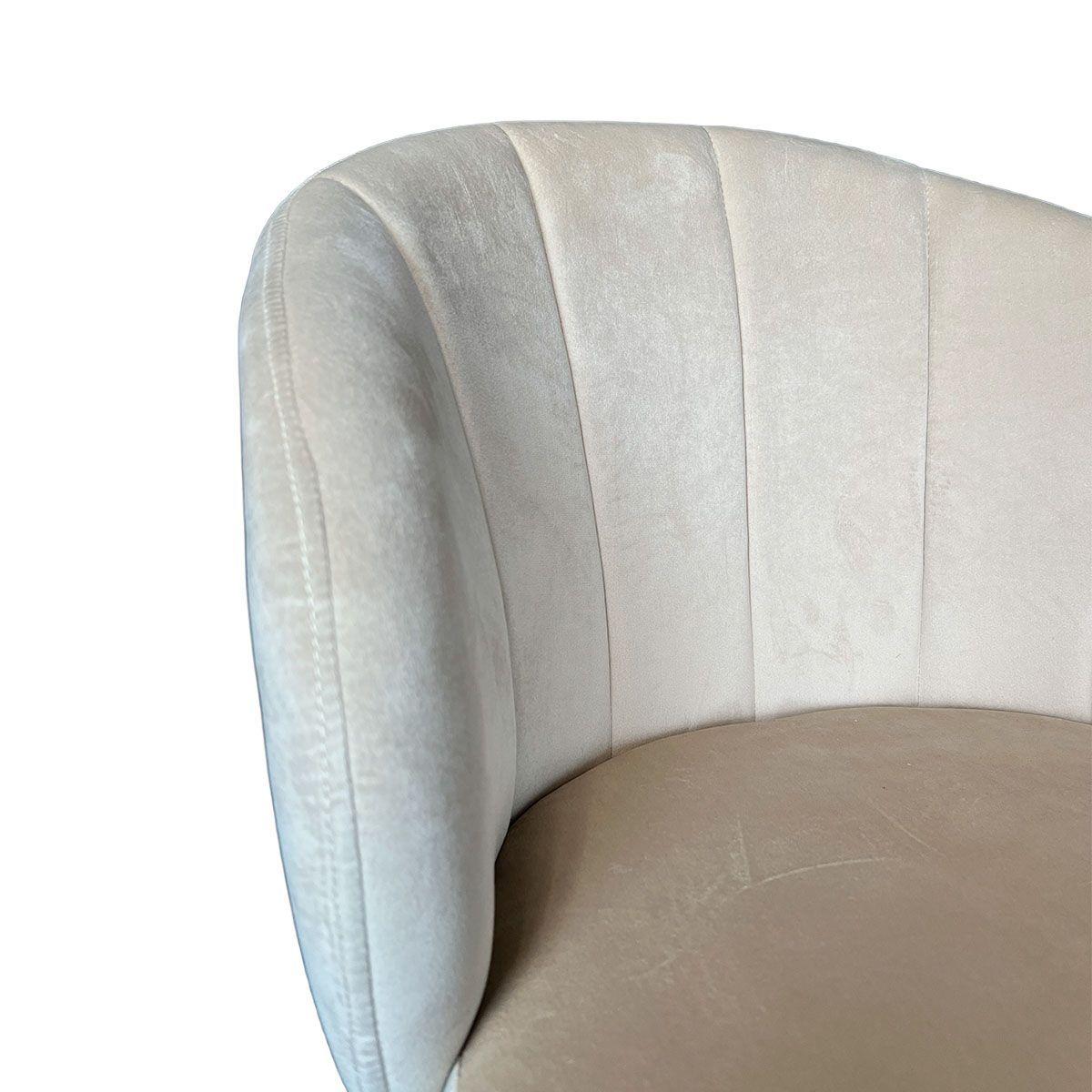 Silla William Tela Beige Estructura Met lica Negra-6