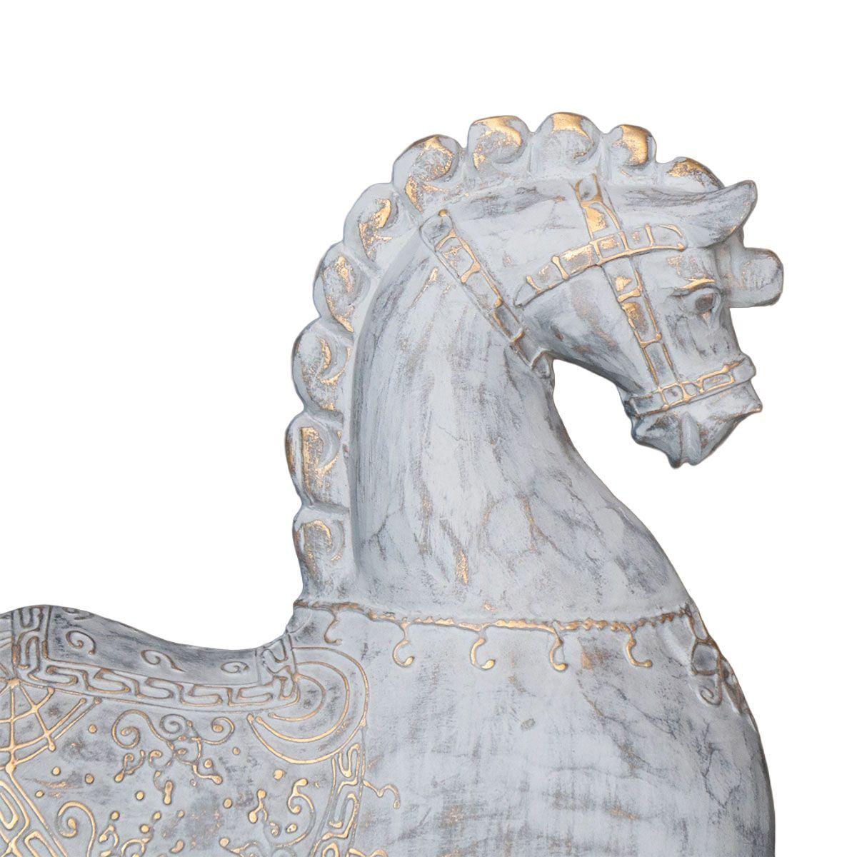 ADORNO CABALLO ADOLFO POLIRESINA GRIS 40.5 x 13.5 x 50.5 cm-3
