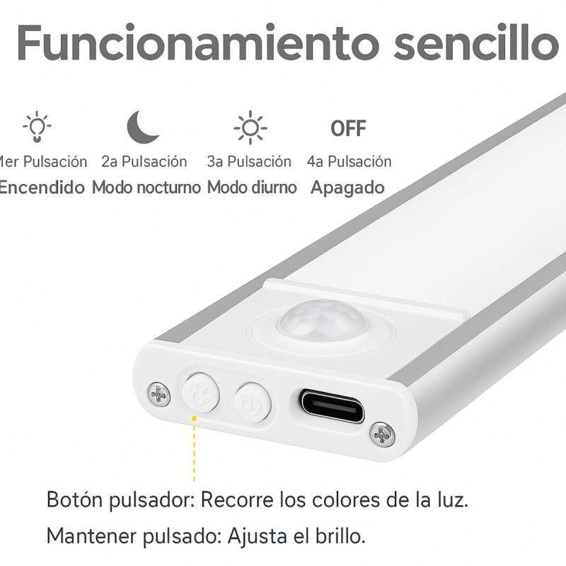 Luz Led Con Sensor Movimiento Lámpara Clóset Y Cocina 0.88W 30 cm-7