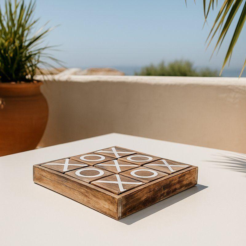 Juego De Mesa El Gato Madera Natural 30 x 30 Cm-4