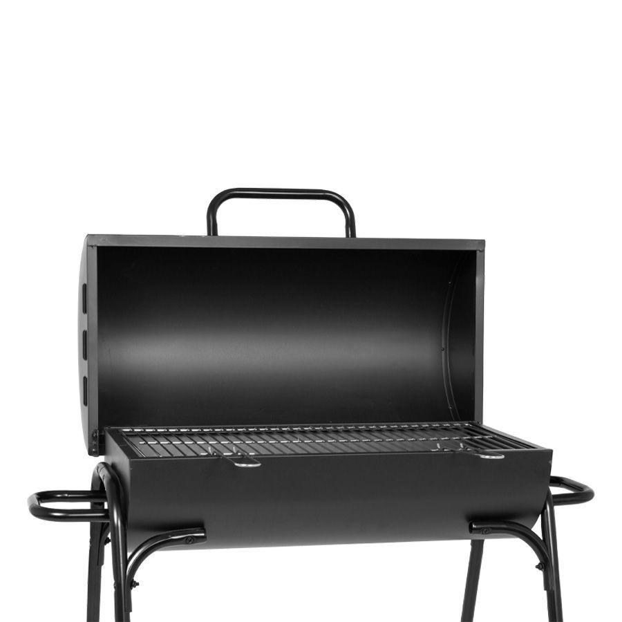 Parrilla a Carbón Modelo Tambor de Acero Negro-2
