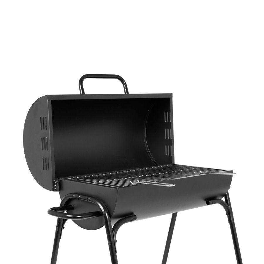 Parrilla a Carbón Modelo Tambor de Acero Negro-3