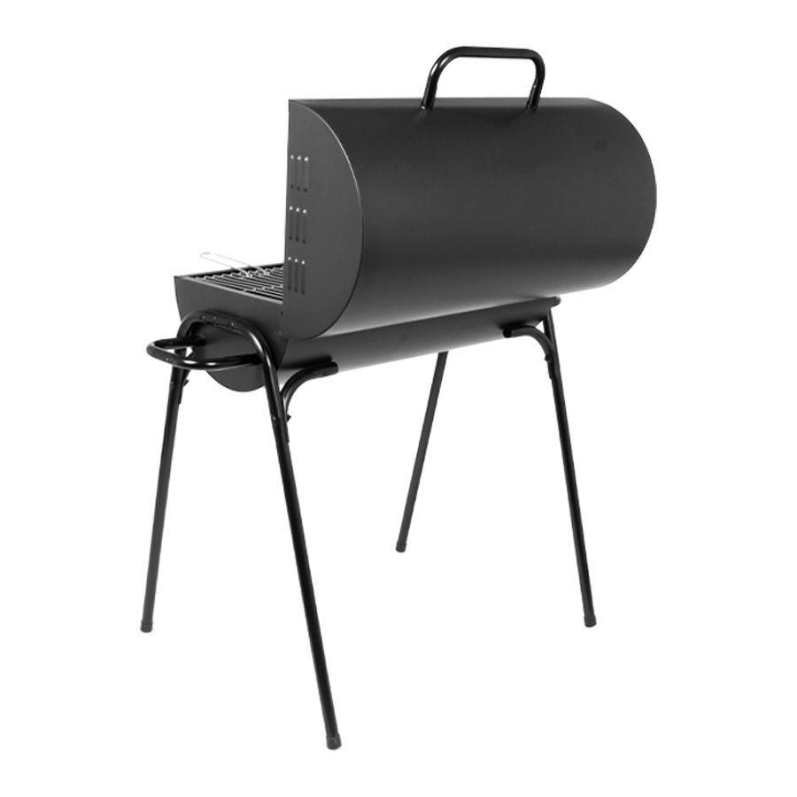 Parrilla a Carbón Modelo Tambor de Acero Negro-4