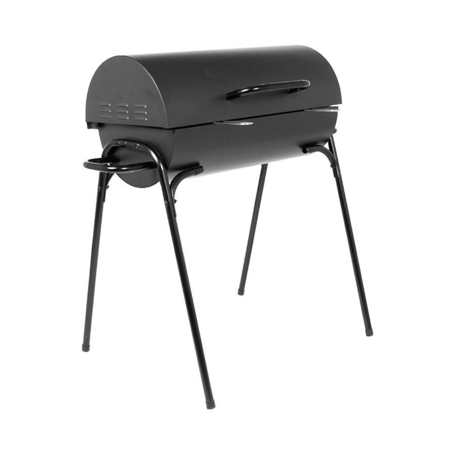 Parrilla a Carbón Modelo Tambor de Acero Negro-6