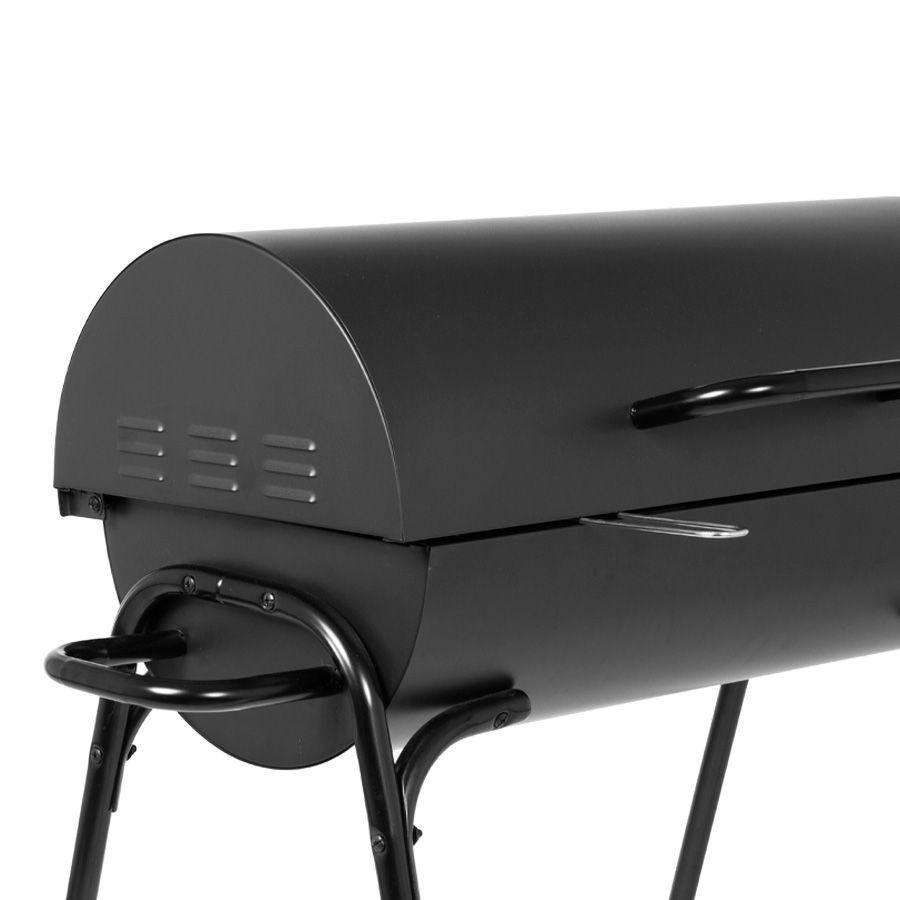 Parrilla a Carbón Modelo Tambor de Acero Negro-7