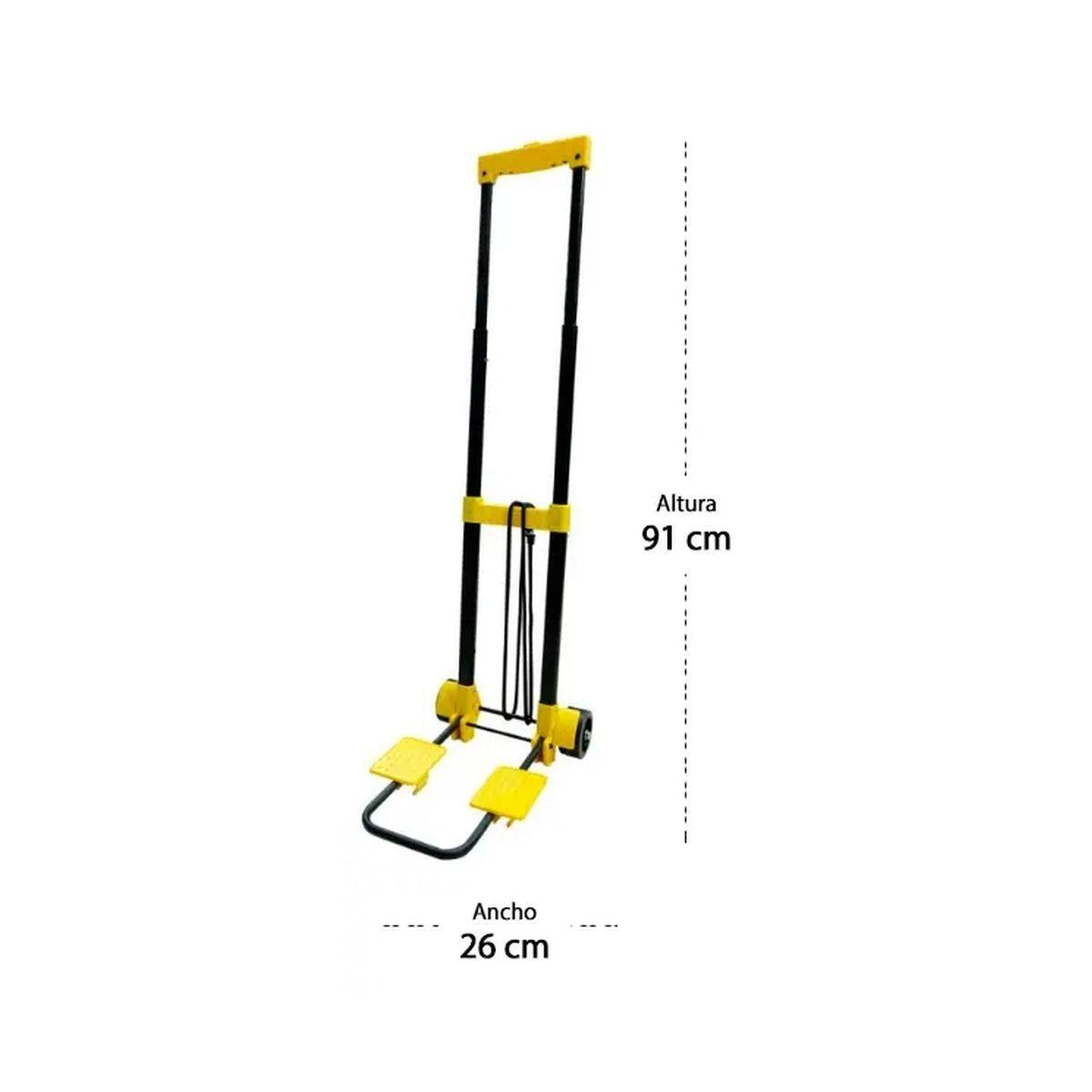 Mini Carro de Carga Plegable con Ruedas y Mango Extensible 30 kg-4