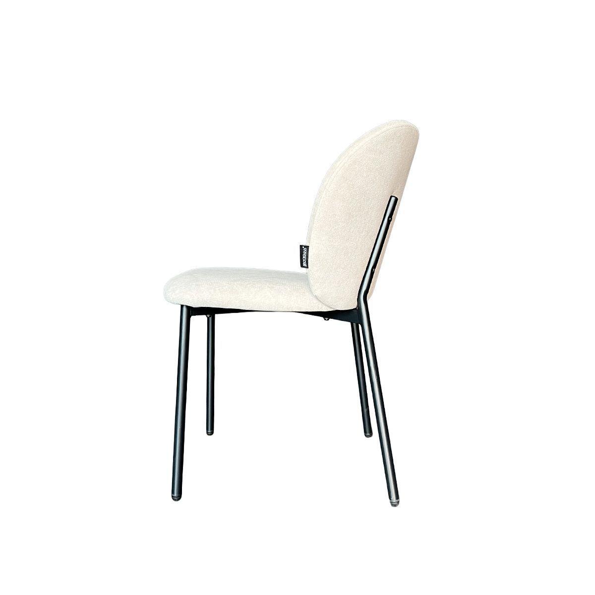 Silla Jack Tela Gris Estructura Metálica Negra / Gris-2