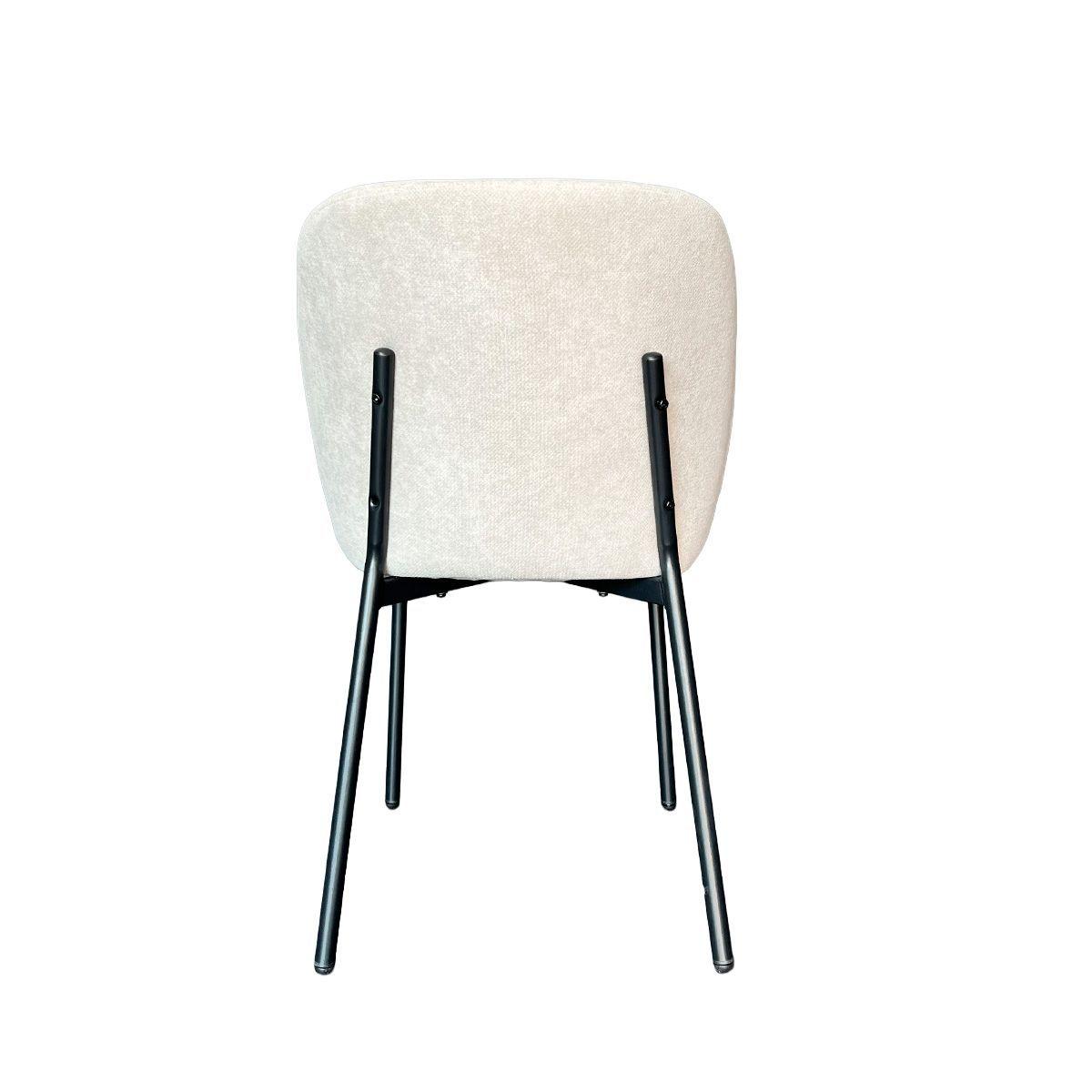 Silla Jack Tela Gris Estructura Metálica Negra / Gris-3