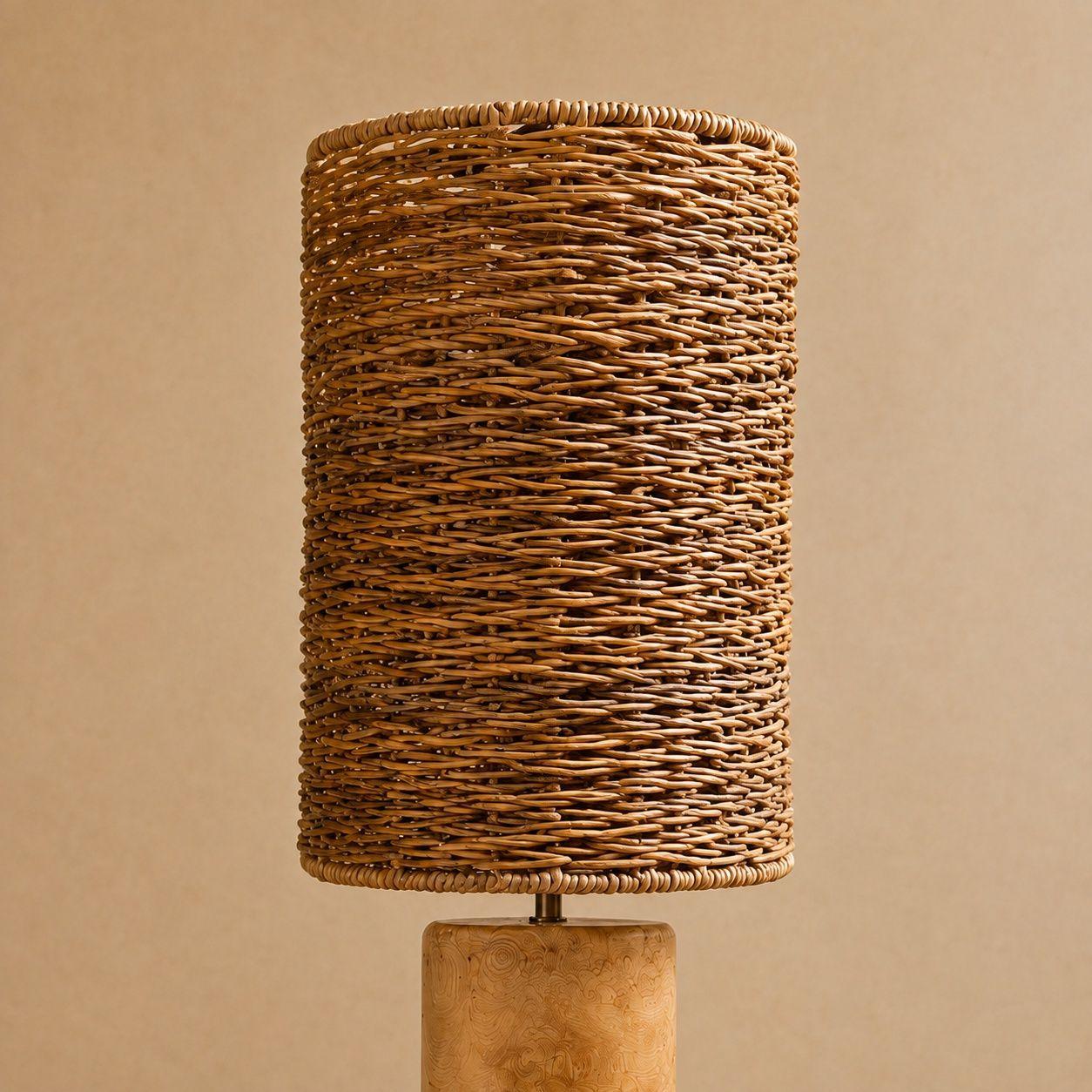 L mpara de Sobremesa Vima 30x77 cm en Madera de Teca-2