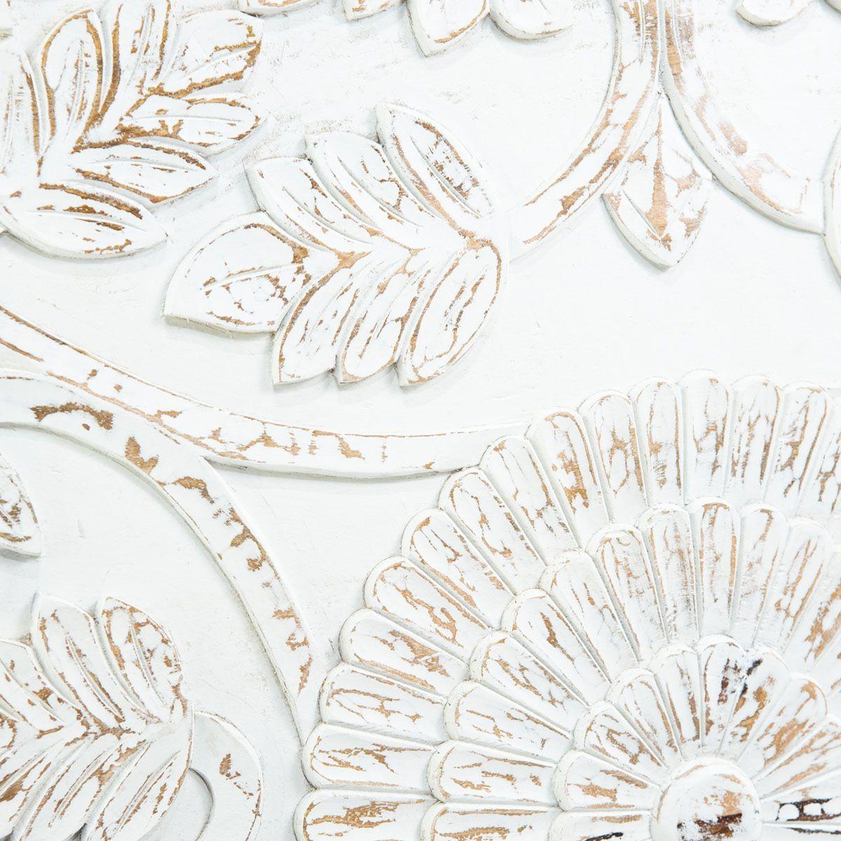 Panel Respaldo Tallado En Blanco De 150 cm-2