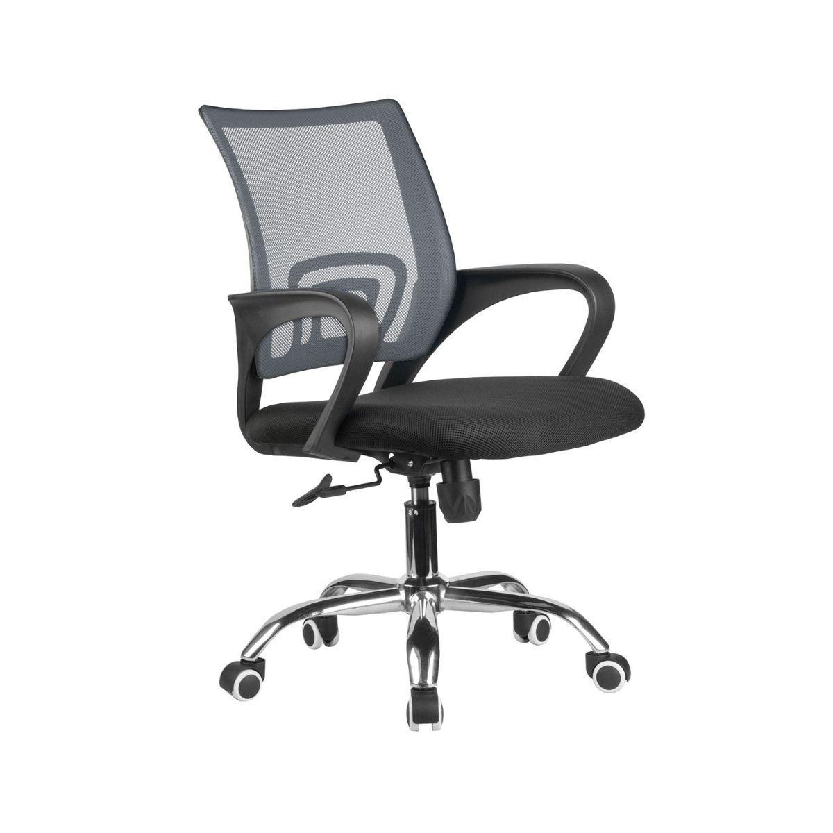 Silla de oficina ajustable con brazo Espectrum malla negra 65x55x100cm-0