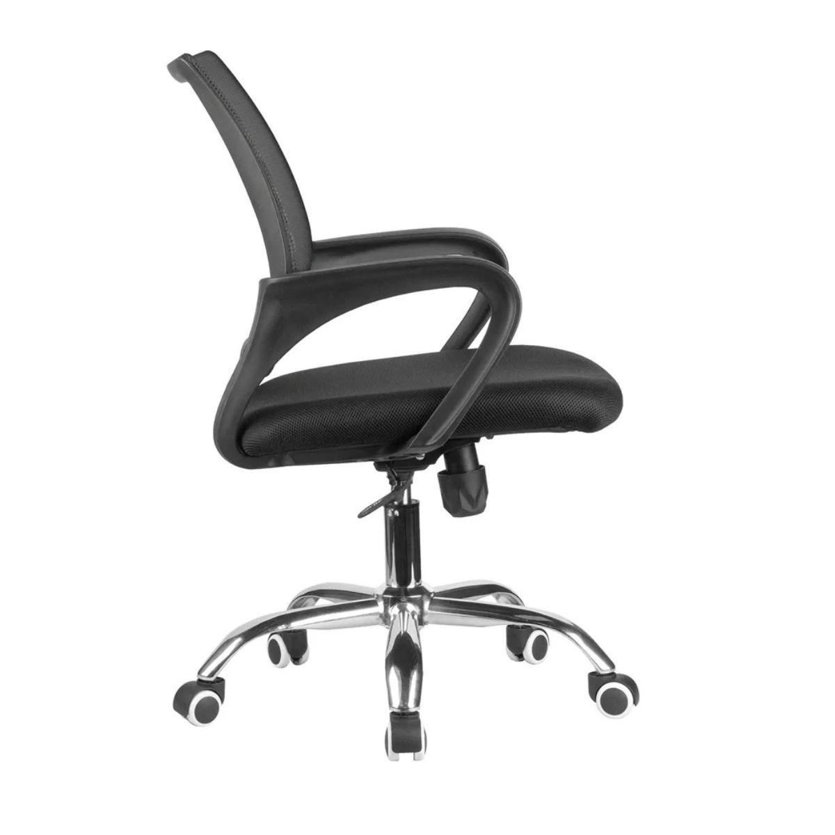 Silla de oficina ajustable con brazo Espectrum malla negra 65x55x100cm-1
