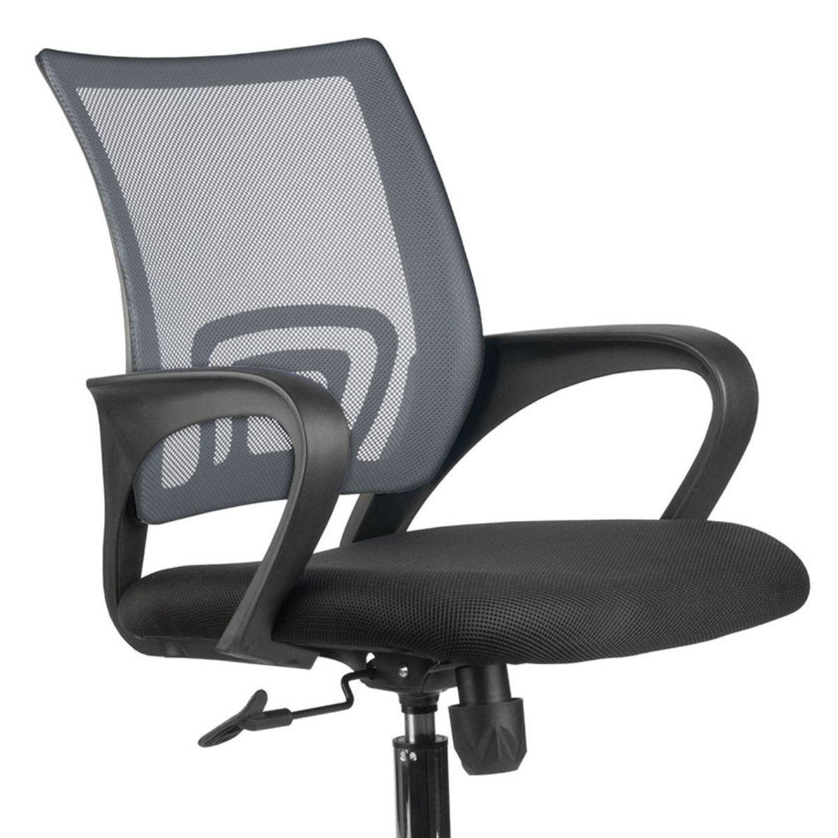 Silla de oficina ajustable con brazo Espectrum malla negra 65x55x100cm-2