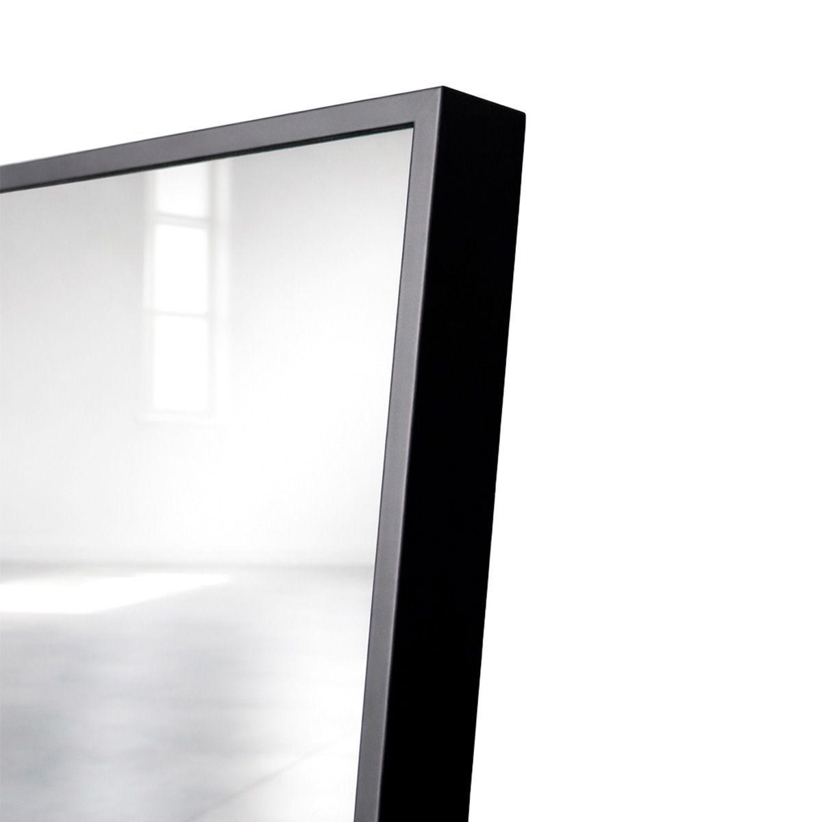 Espejo de Pie Lorette marco de aluminio Negro y espejo 5 mm 40x2x150 cm-3