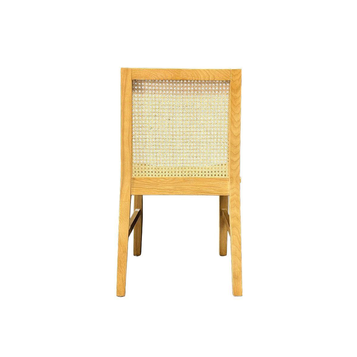 Silla Comedor New Naura Rattan Natural y Madera de Fresno Sin Brazos-2