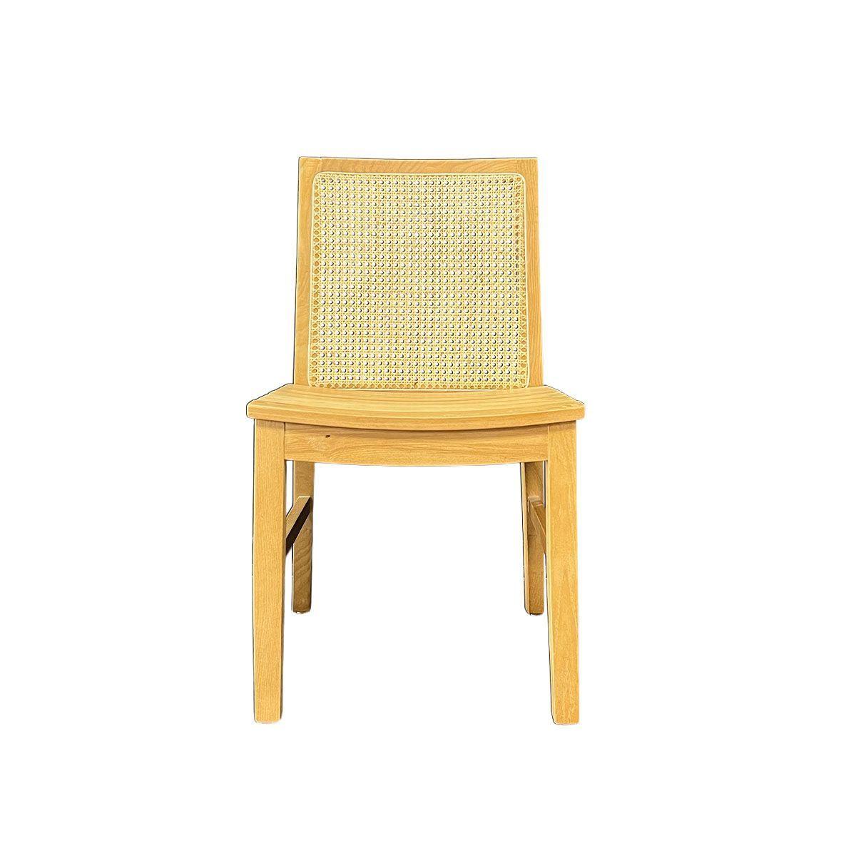 Silla Comedor New Naura Rattan Natural y Madera de Fresno Sin Brazos-4