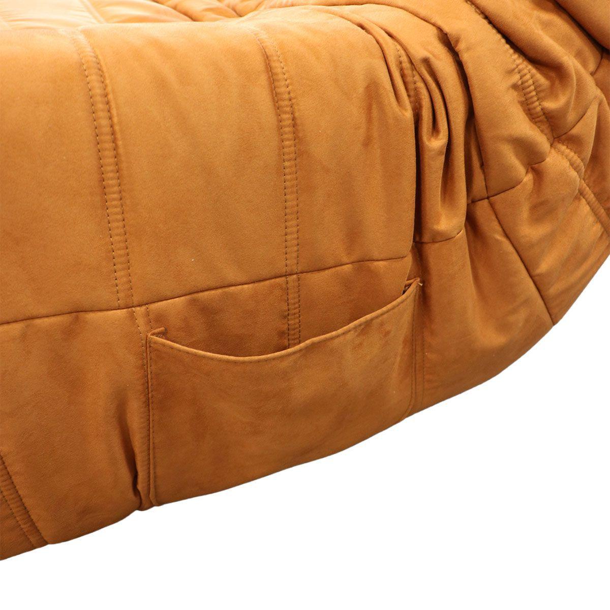 Poltrona Dortment Naranjo Microfibra Tipo Togo 80 x 100 x 85 cm-6