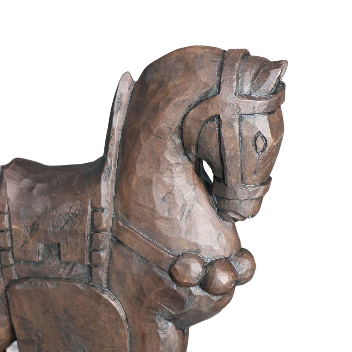 ADORNO CABALLO ANDALUCIA POLIRESINA CAFÉ 38.5X9X47.5-3