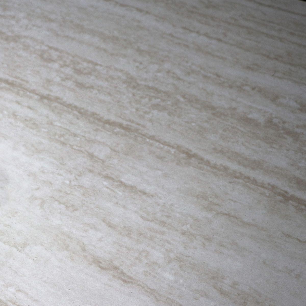 Mesa Comedor 130x80x75 cm Cubierta Piedra Sinterizada Blanca Base Madera Sólida Walnut-2