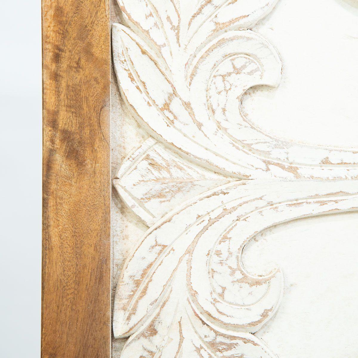 Panel Respaldo Tallado En Blanco De 200 cm-2