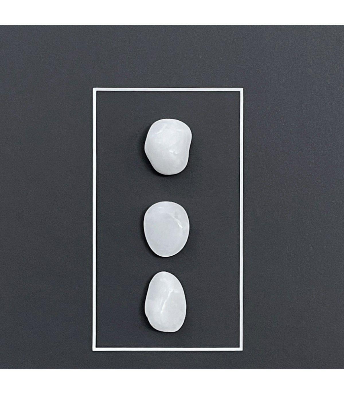 Cuadro Decorativo Las Piedras Blancas Marco Negro 46x64 cm-3