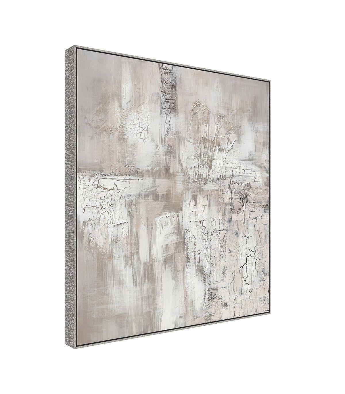 Cuadro Decorativo Canvas Pintado a Mano Marco Dorado 100x100 cm / -2