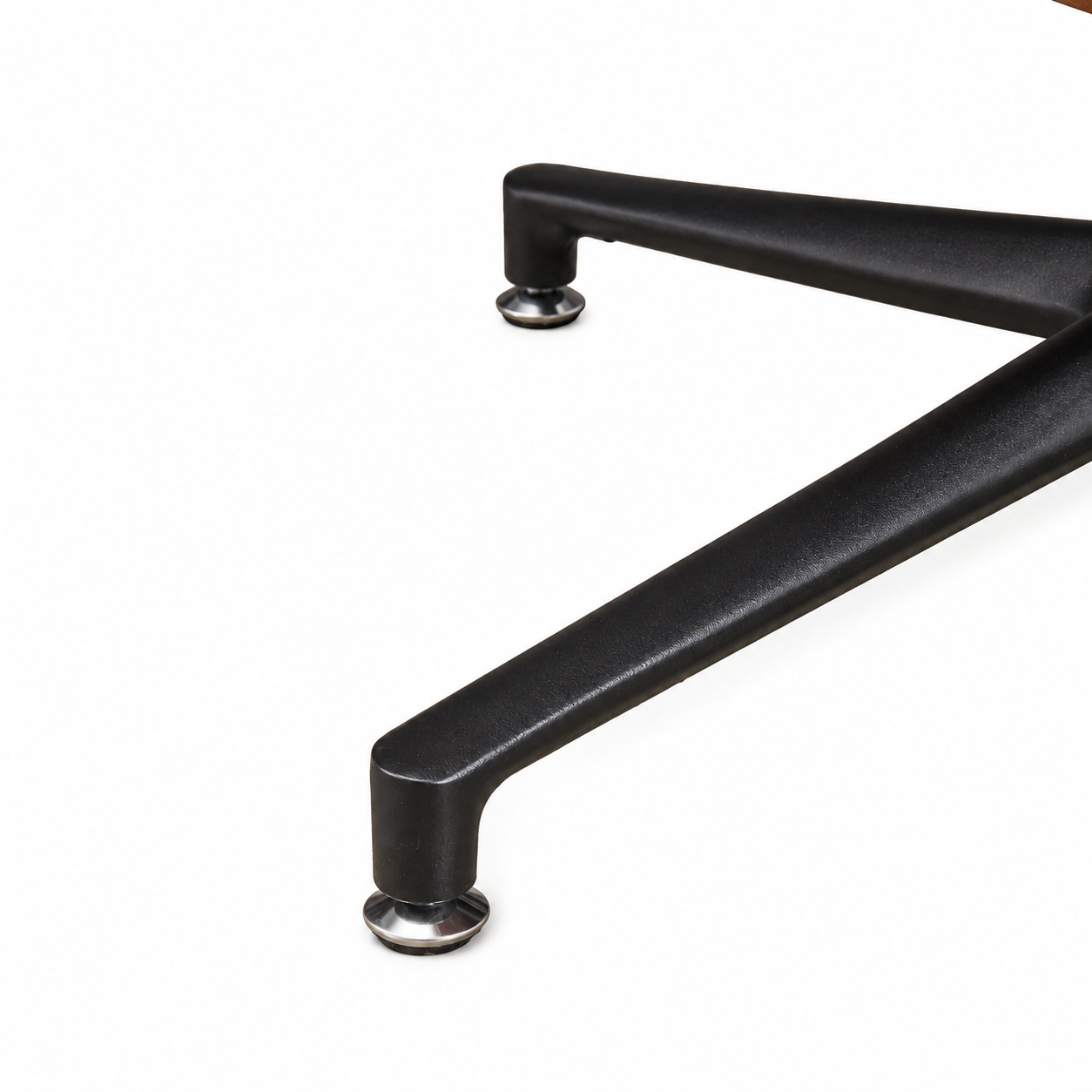SILLA GIRATORIA ENGEL EN CUERO FULL GRAIN CARAMELO Y ACERO SAND BLACK 86 96 92 CM-6