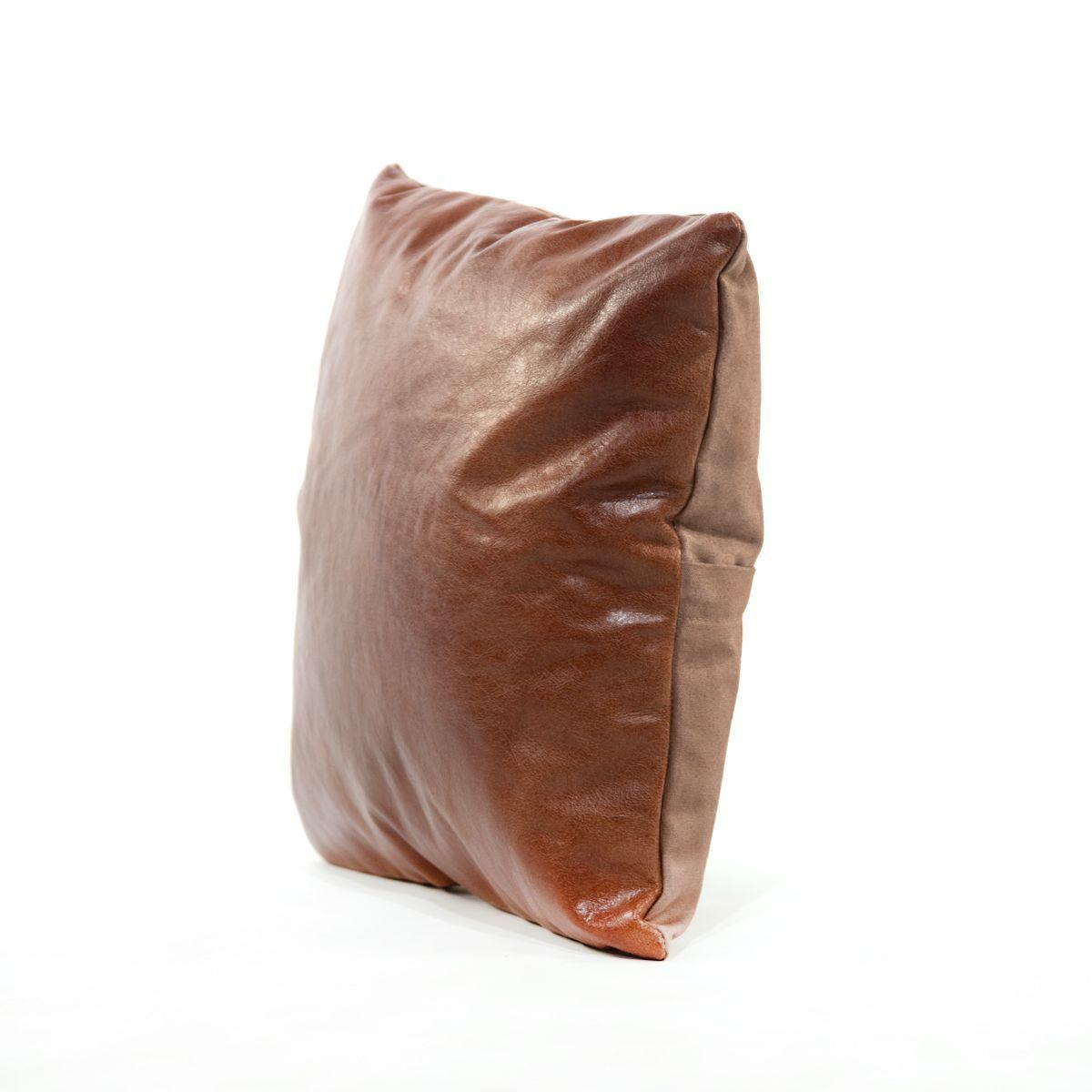 Cojín de Cuero Centauro Caramelo 45x45 cm-1