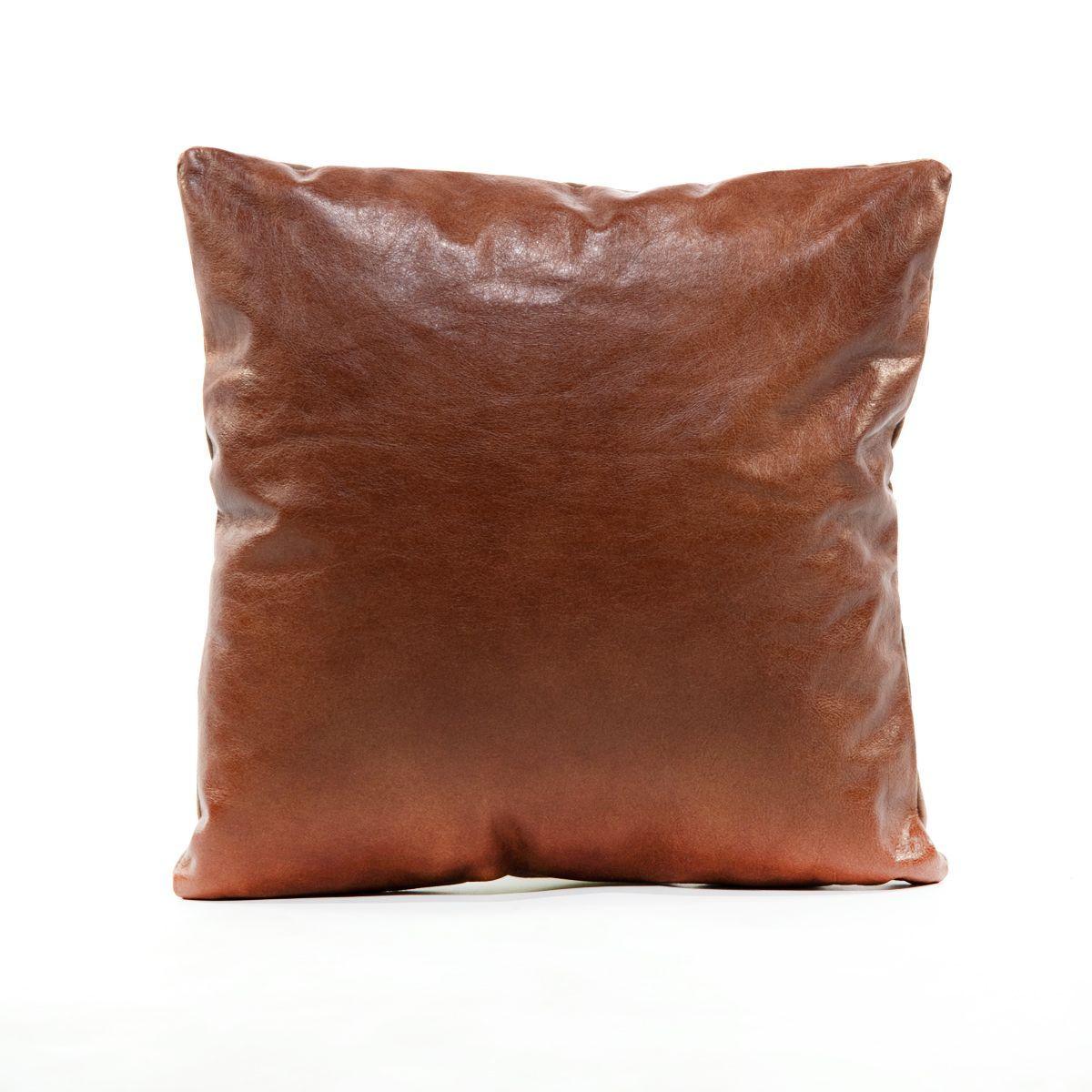 Cojín de Cuero Centauro Caramelo 45x45 cm-0