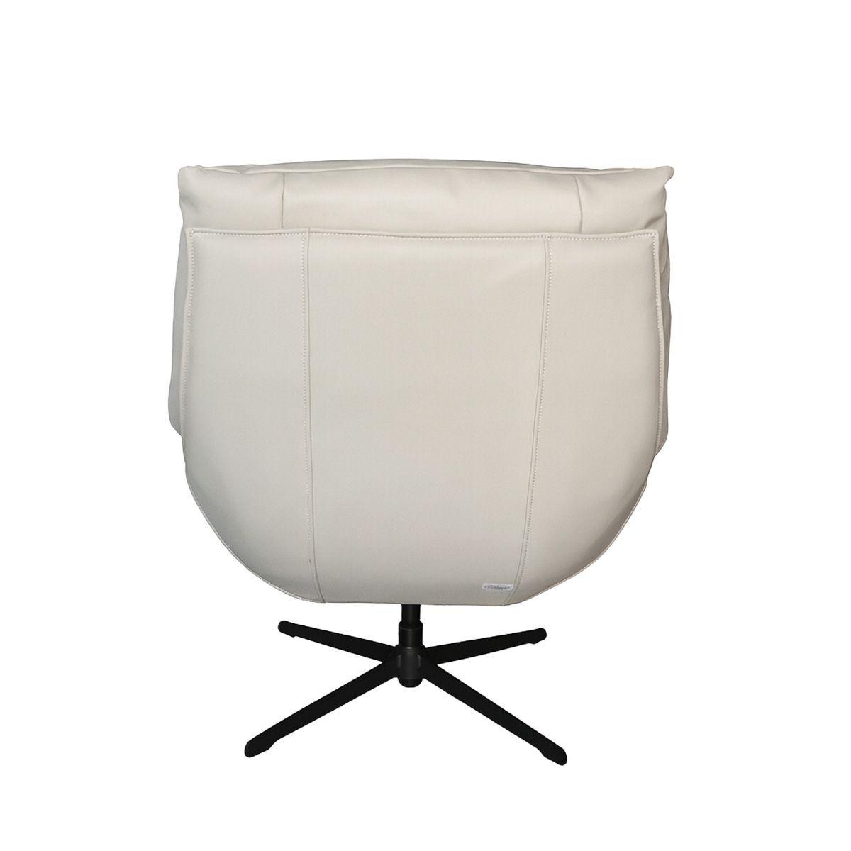 Poltrona Furano Ecocuero Gris con Base de Fierro 80x85X96 cm -3