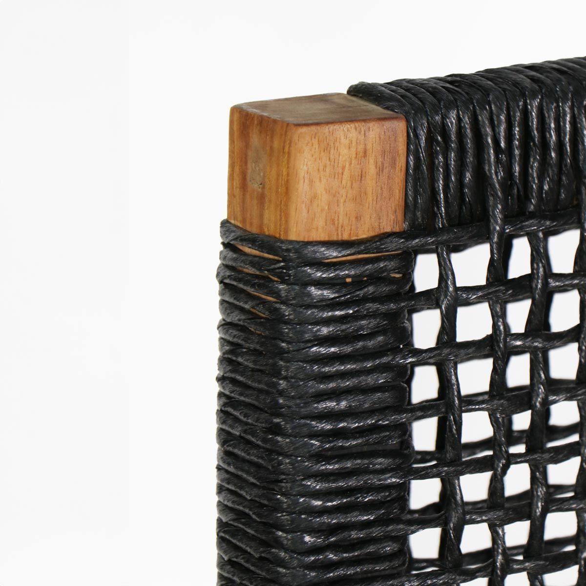 Silla de BAR simón madera fibra sintética color negro H72cm-6