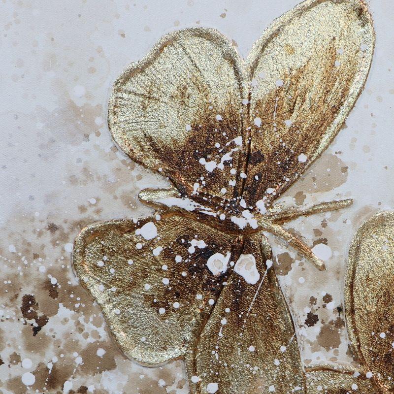 Cuadro BUTTERFLY pintura en tela canvas con marco 80 x 120 cm-5