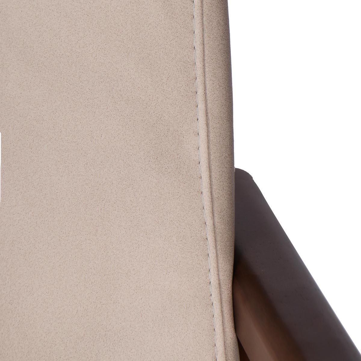 Sitial Derby madera oscura cojines PU color beige-7